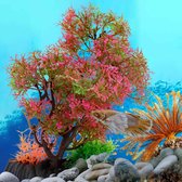 Aquariumkunstplanten zeewier, 23 cm lange waterplanten, decoratief aquarium in felle kleuren, onderwaterwereld creëren, kunstvijverplanten Aquarium aanbrengen