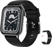 DARZ MOAB Smartwatch - Smartwatch Heren & Dames - HD Touchscreen - Horloge - Stappenteller - Bloeddrukmeter - Saturatiemeter - Hartslag - Zwart - iOS en Android