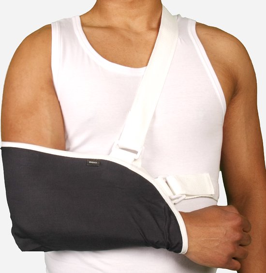 Foto: Medical brace mitella schouder arm sling met buikband maat l