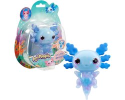 foto van Animagic Let's Glo Axolotl Blauw - Speelfiguur - Lichtgevende Axolotl