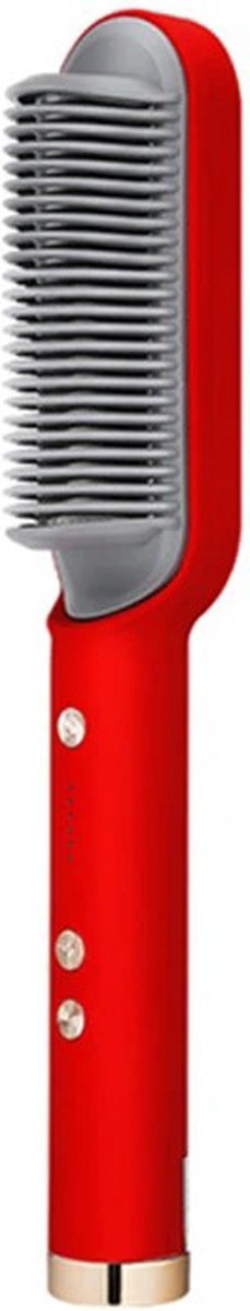 DDOTTEV Stijltang Hair Straightener Brush Snelle Verwarming 5 Temperatuurinstellingen Anti-Verbranding Verwarmde Haarborstel Kleuren Zwart