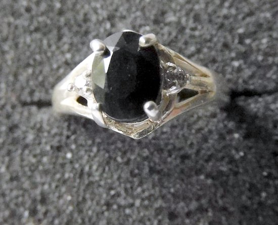 Hetty'S - Chique -zilveren - ring - Zwarte onyx - Witte Zirconia's