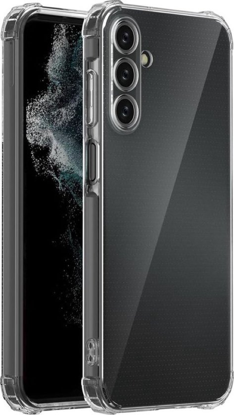 Étui de Protection en Siliconen anti-choc avec appareil photo/objectif - Convient pour Samsung Galaxy A15 / A15 5G - Coque arrière avec coins Extra résistants - Transparent