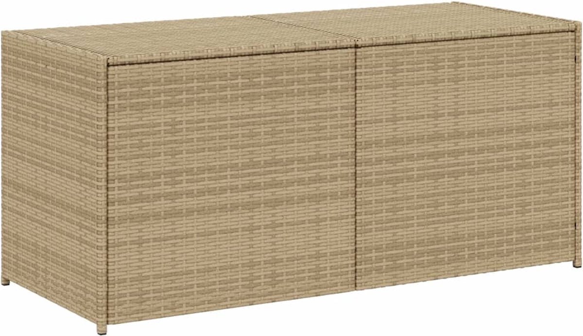 vidaXL - Tuinbox - 283 - L - poly - rattan - gemengd - beige