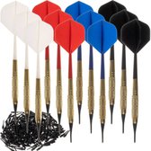 elthmpr Dartpijlen met stalen punt, set met 3 professionele dartpijlen van staal, soft-dartpunten van kunststof voor dartpijlen met aluminium assen, ijzeren buis elthmpr Dartpijlen met stalen punt, set met 3 professionele dartpijlen van staal, soft-dartpunten van kunststof voor dartpijlen met aluminium assen, ijzeren buis