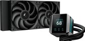 DeepCool Mystique 240 - Vloeistofkoelsysteem - processor afmeting radiator: 240 mm - 2.8" TFT LCD scherm - voor: Intel LGA: 115x, 1700, 1200 - AMD AM5, AM4 - 2x 120 mm Fans - zwart