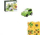 DrPhone TrackTastic Puzzle Wheels - De Ultieme Avontuurlijke Puzzelset - Kids Speelgoed - 5 Delig - Dino Natuur