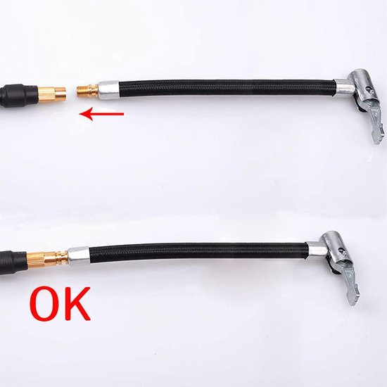 Autopomp - 10 cm - autobanden - luchtpomp - verlengbuis - ventieladapter - verlengslang voor luchtdruk - voor fiets auto motorfiets fietsband luchtpomp