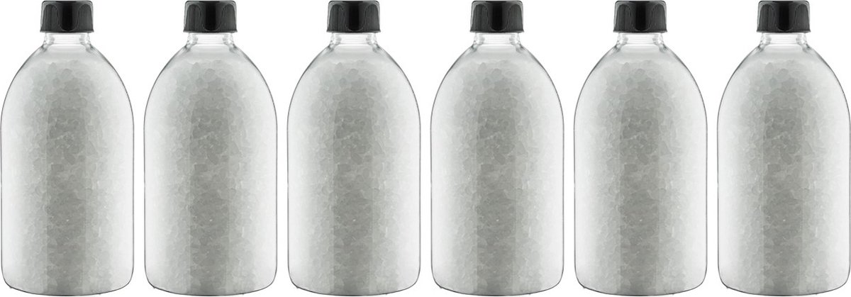 Goedkoopste Claudius Badzout - 600 gram - Fles met zwarte dop - No scent No colour (Geurloos) - set van 6 stuks