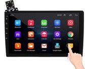 Autoradio universel 10 pouces HD avec Bluetooth, USB et Youtube - Navigation - Radio mains libres avec microphone - Android avec Google Play - Caméra de recul GRATUITE