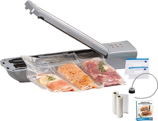 PowerXL Duo NutriSealer de 6 in1 handheld vacuümapparaat - Houdt uw voedingsmiddelen tot 5x langer vers - 3 automatische programma‘s - vacuüm,verpakken & verzegelen - Sluit originele verpakking