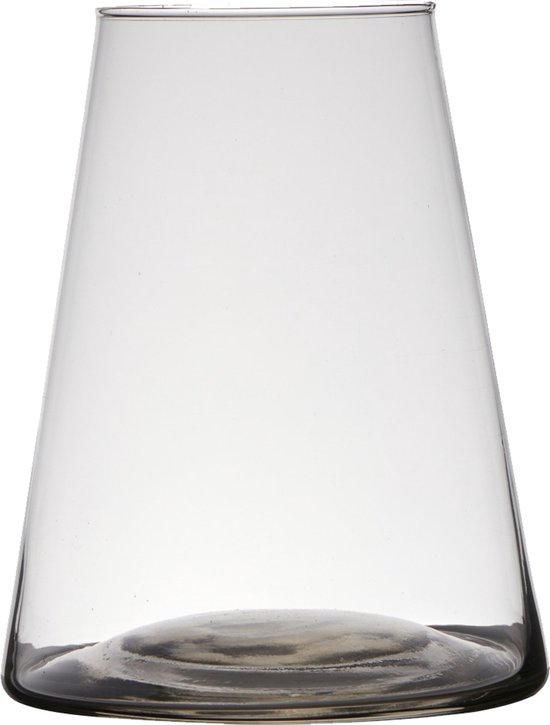 Hakbijl Glass Bloemenvaas Donna - transparant - eco glas - D17 x H24 cm - home-basics vaas