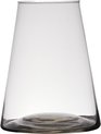 Hakbijl Glass Bloemenvaas Donna - transparant - eco glas - D17 x H24 cm - home-basics vaas