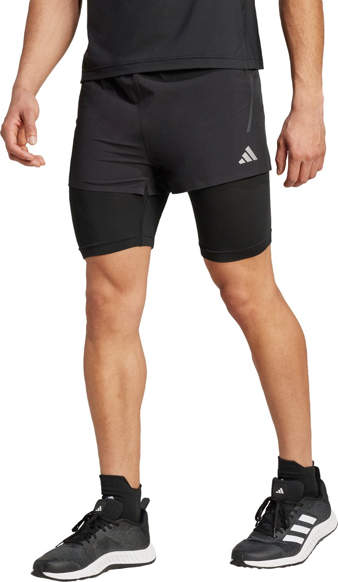 adidas Performance HEAT.RDY Twee-in-Een HIIT Short Heren Zwart
