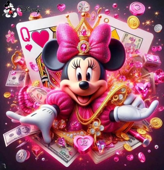 Diamond painting Minnie Mouse 50x50 vierkante steentjes