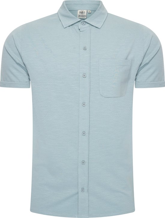 Mario Russo Korte Mouwen Overhemd - Overhemd heren - Polo Shirt Heren - t shirt heren - XL - Arona