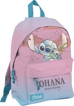 Disney Lilo & Stitch Sac à dos (sac à dos) - Rose/ Blauw - 29 CM - Ohana - Cartable