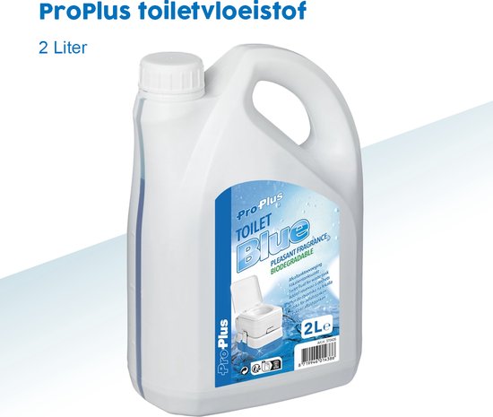 ProPlus toiletvloeistof – 2L – Afvaltanktoevoeging – Draagbaar Toilet – Chemisch Toilet – Campingaccessoires - Blauw - ProPlus