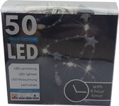 LED Draadverlichting met Sterren - 50 LED's - Timer - 3 meter - Warm