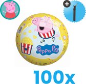 Peppa Pig Lichtgewicht Speelgoed Bal - Kinderbal - 23 cm - Volumebundel 100 stuks - Inclusief Balpomp