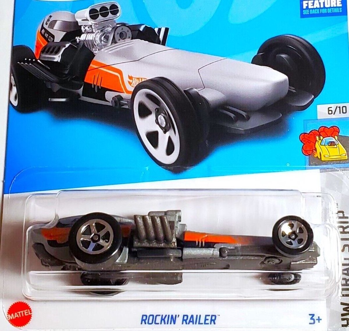 HOT WHEELS ROCKIN' RAILER SILBER 171/250 (1:64) HW DRAG STRIP 6/10