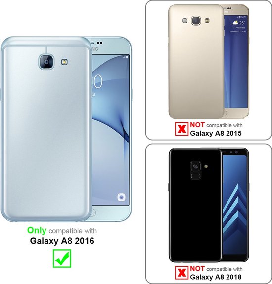 Chaîne de téléphone portable Cadorabo pour Samsung Galaxy A8 2016 en NOIR - BLANC - Étui pour téléphone portable avec cordon de sangle réglable à accrocher autour du cou