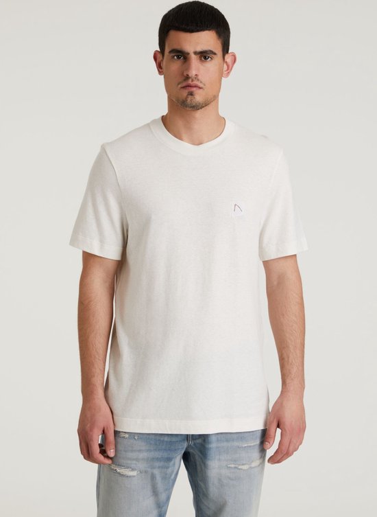 Chasin' T-shirt Eenvoudig T-shirt Ethan Linen Off-White Maat L
