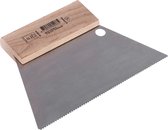 Copenhagen Pro Lijmkam - Fijne Tanding - FSC® Gecertificeerd Houten Handvat - Gehard Verenstalen Blad - voor het Aanbrengen van Lijm - Geschikt voor Hout - 183 x 125 mm - Kleur Grijs