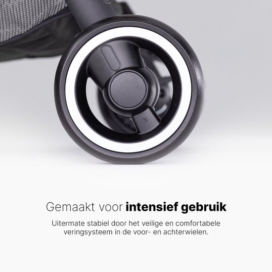 Hamilton by Yoop X1 Plus Buggy - MagicFold - Tot 22 kg - Premium Wandelwagen - Inklapbare Plooibuggy - Verlengde Zonnekap - Zwart
