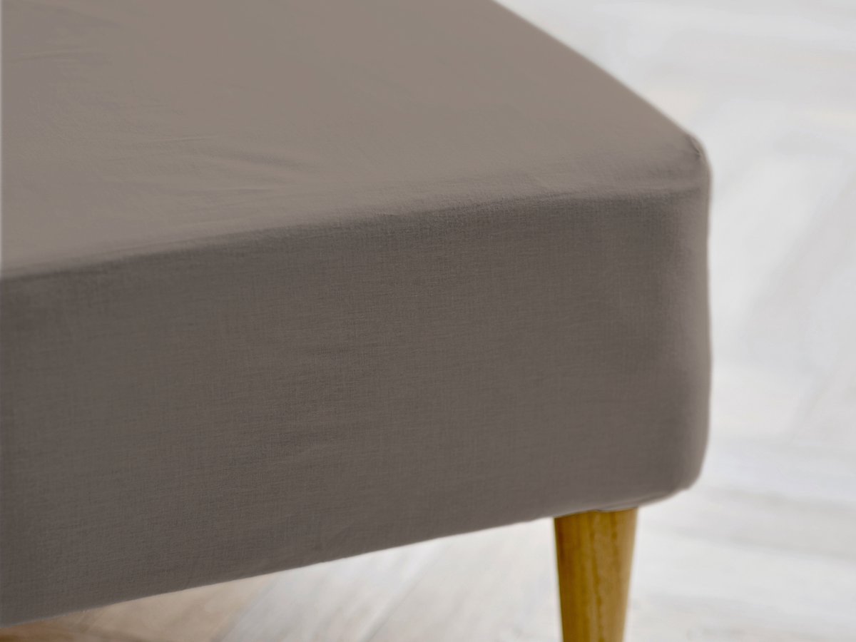 Södahl organic Calm Hoeslaken 140 x 200 x 30 cm Taupe