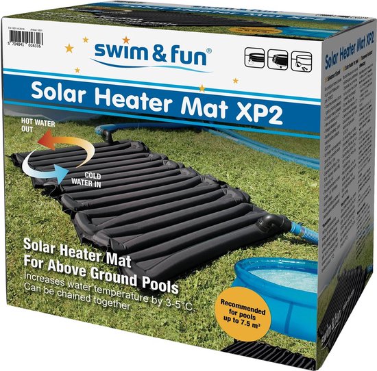 Swim & Fun Chaudière solaire XP2 - Chauffage piscine - tapis collecteur solaire - 126 x 80 cm