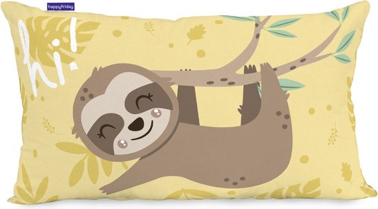 Kussenhoes HappyFriday Moshi Moshi Happy Sloth Multicolour 50 x 30 cm