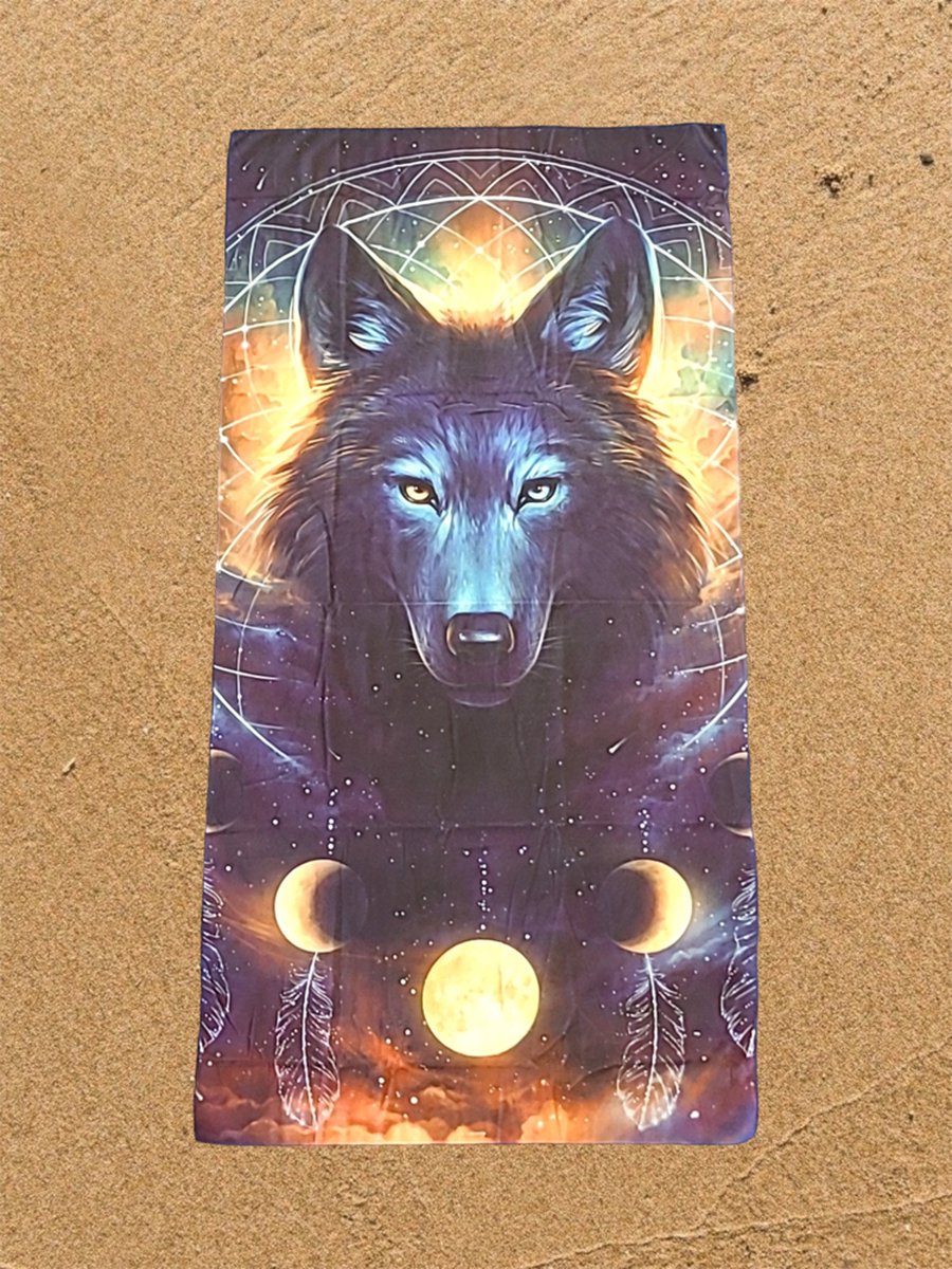Wolf Strandlaken 90*180cm Dreamcatcher Wolf