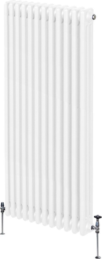 Traditionele 3 Kolom Verticaal Radiator - 1500 x 562mm - Wit | bol