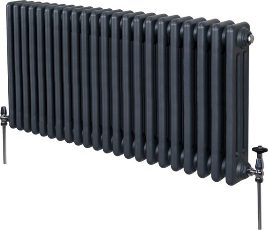 Traditionele 3 Kolom Radiator - 600 x 1012mm - Antraciet Grijs | bol