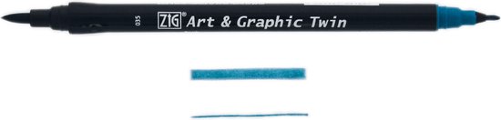 ZIG Art & Graphic Twin Tip brush marker - Persian Green