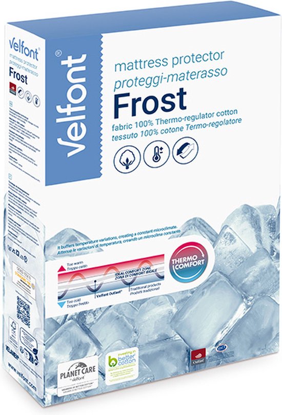 Velfont - Frost - Verkoelende Matrasbeschermer - Katoen -180x210-220 cm