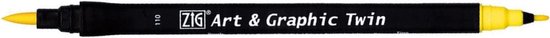 Marqueur pinceau ZIG Art & Graphic Twin Tip - Yellow