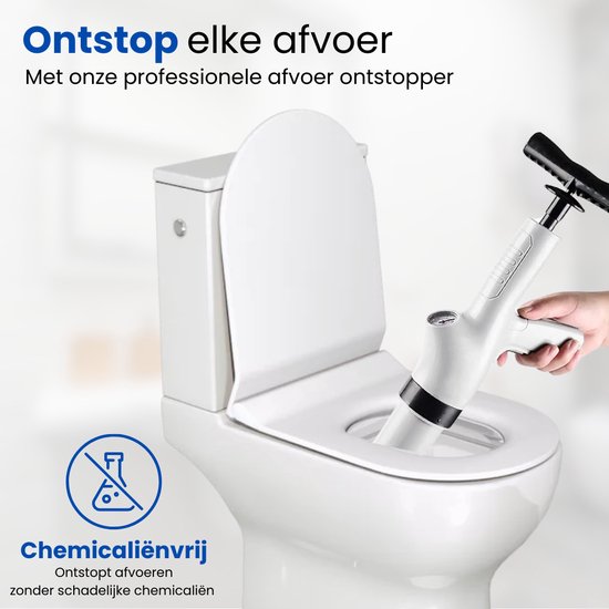 Drain Blaster Luchtplunjer Hogedruk Krachtige Drain Blaster Pijpontstopper Geblokkeerde Afvoerverwijderaar Voor Toilet En Keuken Drain Blaster Luchtplunjer Hogedruk Krachtige Drain Blaster Pijpontstopper Geblokkeerde Afvoerverwijderaar Voor Toilet En Keuken