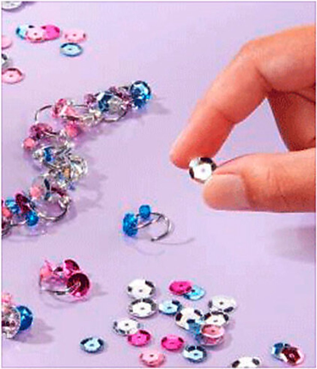 Totum Bling Rings armbandjes maken creatief speelgoed meisjes 1000+ kralen en ringetjes knutselen sieradenset - cadeautip — afbeelding 14
