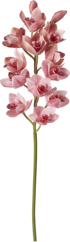 Kunstroze cymbidium orchideestam H100