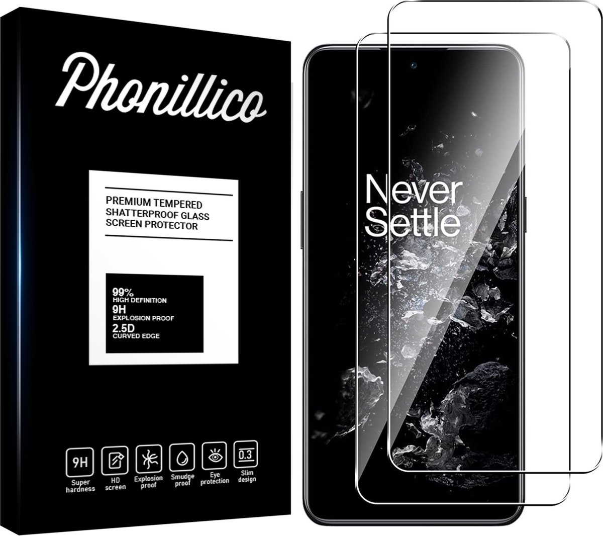 Screenprotector voor OnePlus 10T - 2 stuks Beschermglas van glas Transparante glazen schermbeschermfolie