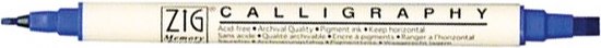 Zig Calligraphy Dual Tip 2mm & 5mm - Pure Blue