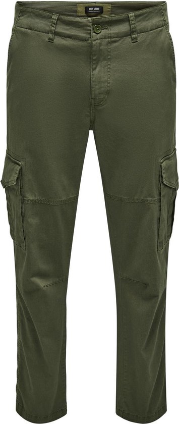 Only & Sons Broek Onsdean Life Tap Cargo 0032 Pant No 22025431 Olive Night Mannen Maat - W32 X L30