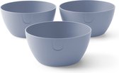 UBITE bio-based bowl S - set van 3 - Sky Blue - Ø 14 cm - kom/schaal/bak - duurzaam