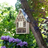 insectenhotel / Design insectenhotel met natuurlijke materiaal - Voor bijen, lieveheersbeestjes en vlinders - Om op te hangen , 23D x 40B x 7H centimeter