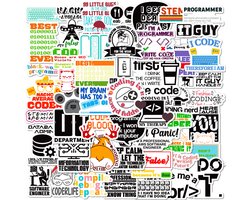Programmeren Stickers 50 Stuks - ICT - ontwikkelaar - Luxe Stickers - Skateboard Stikers - Laptop Stickers - Stickers Kinderen - Stickers Volwassenen - Stickervellen - Plakstickers - Stickers Koffers - Bullet Journal