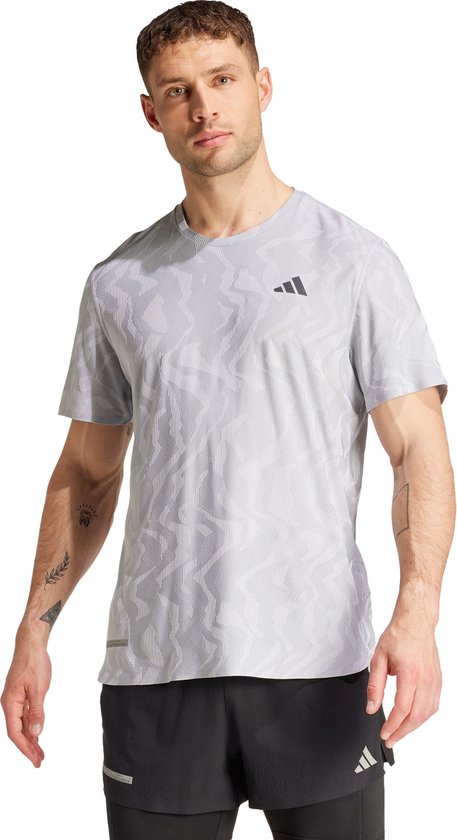 adidas Performance Ultimate HEAT.RDY Engineered Running T-shirt - Heren - Grijs- 2XL