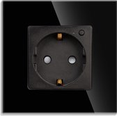 SmartinHuis - Slim enkelvoudig stopcontact (energiemonitoring) - Zwart