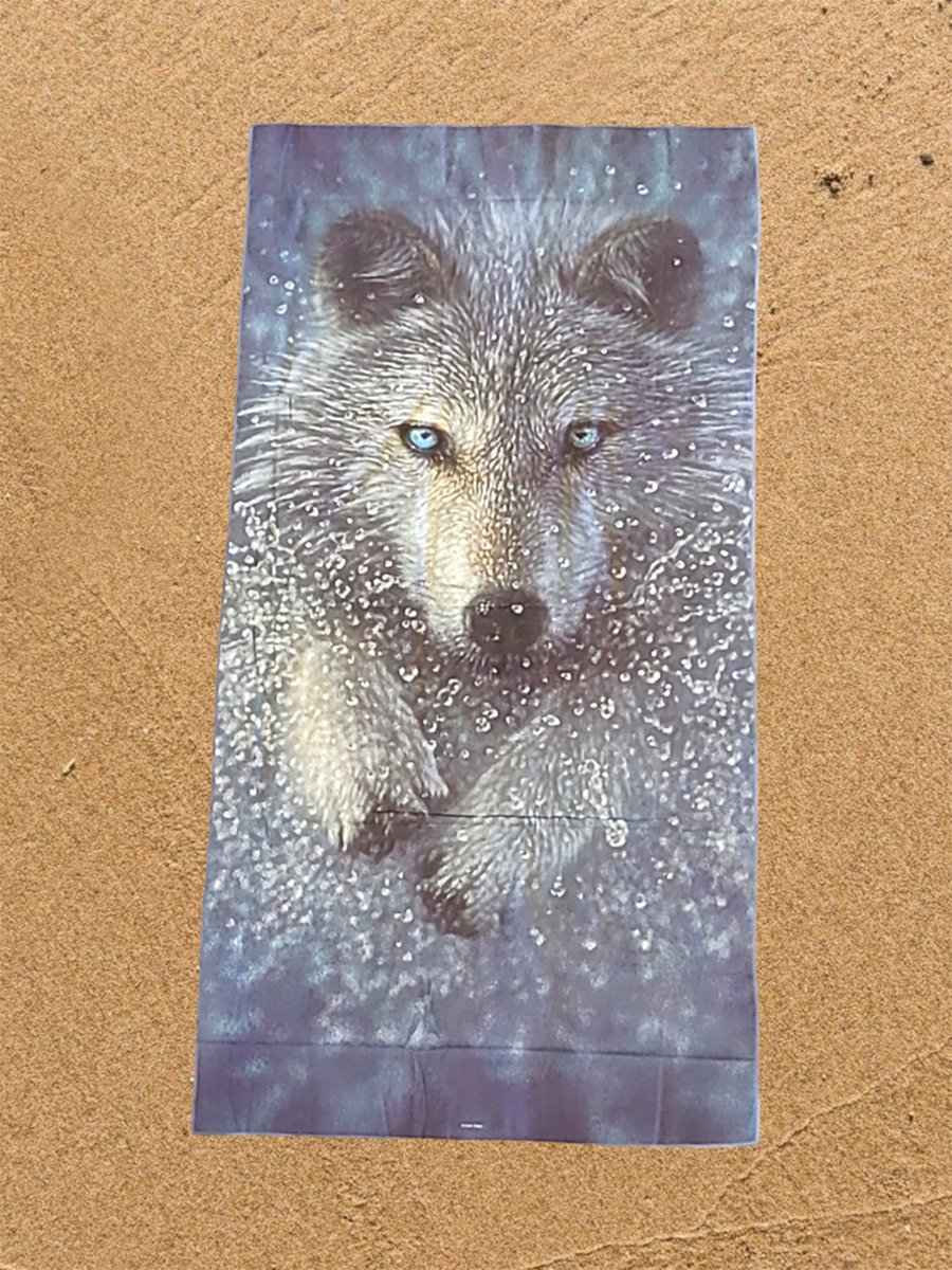 Wolf Strandlaken 90*180cm Running Wolf Splash